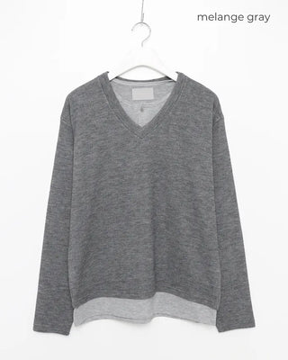 Layered V-neck knit