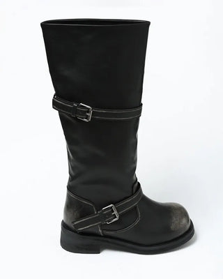 Buckle Point Mid-Calf Boots