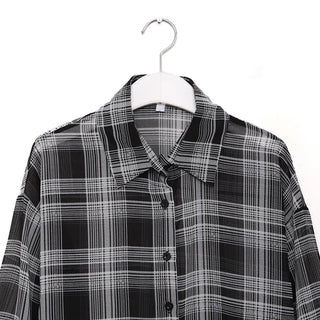 Loose check shirt