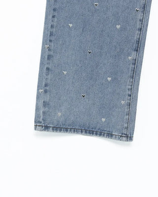 Heart Stud Denim Pants