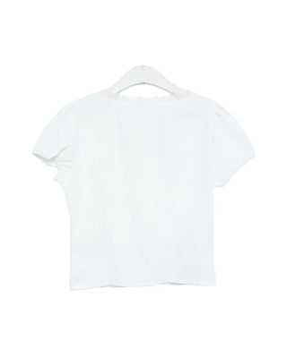 V-neck lace waist-shaping blouse
