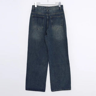 Unisex Washed Wide Denim Pants