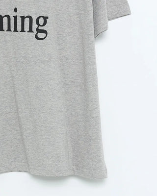 Lettering Oversized Half-Sleeve T-Shirt