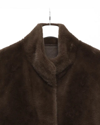 Oversized fur jacket