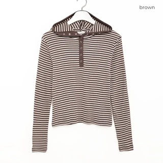 Striped button-down T-shirt