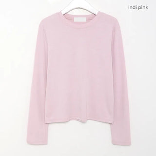 Soft basic long-sleeved T-shirt