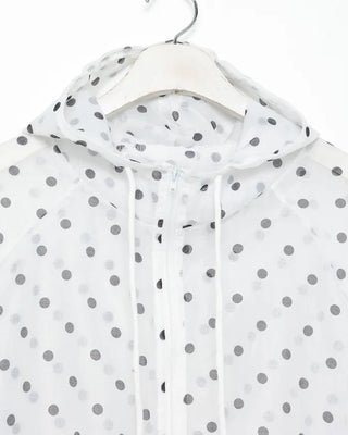 Loose-fit polka dot hooded zip-up