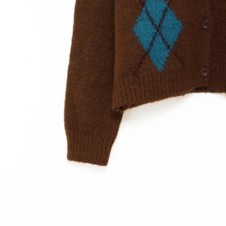 Argyle Button Cardigan