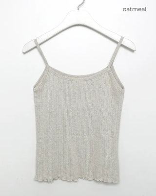 Scalloped hem cropped pointe camisole