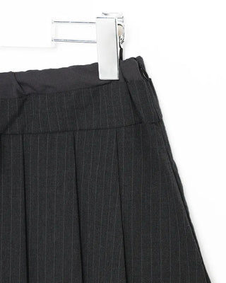 Pinstripe pleated mini skirt