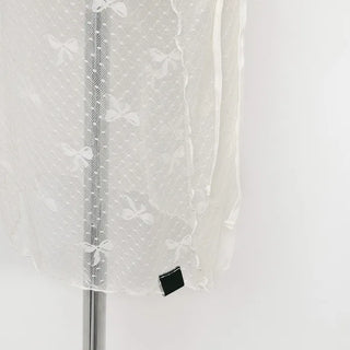 Ribbon sheer wrap skirt