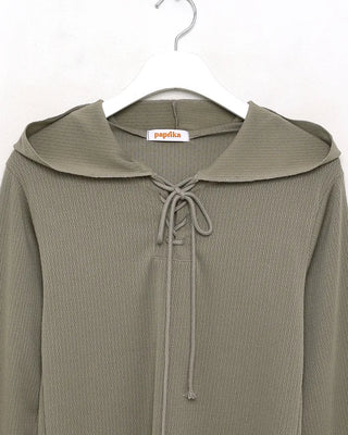 String detail hoodie