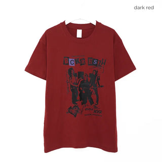 Rock band print short-sleeved T-shirt