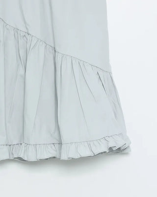 Asymmetrical ruffled midi skirt