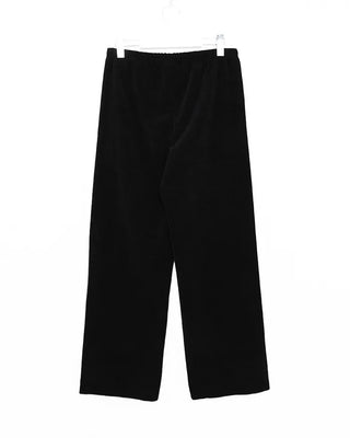 Drawstring waist velour pants