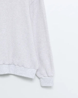 Loose-fit waffle sweatshirt