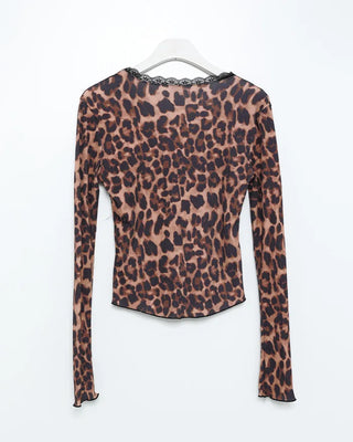 Leopard print slim cardigan