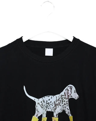 Rain boot puffy print half-sleeve T-shirt