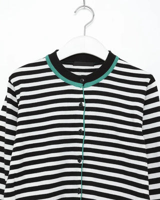 Two-tone striped cardigan