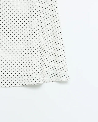 Satin polka dot midi skirt