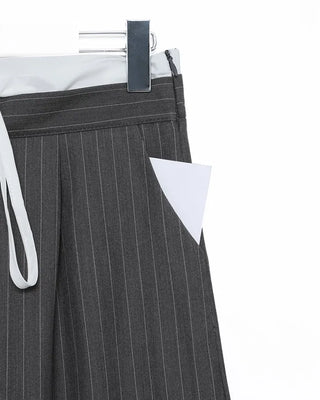 Two-tone striped banding slacks