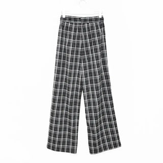 Pintuck check pants