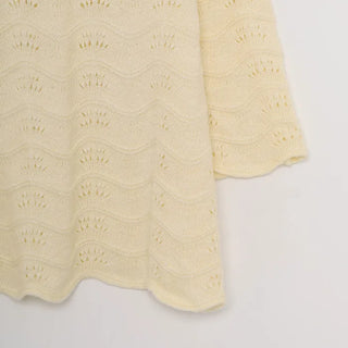 Perforated knit mini dress