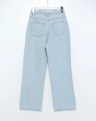 Basic straight denim pants