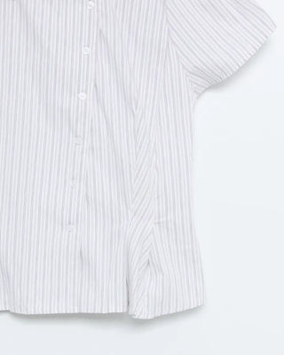 Striped pintuck shirt blouse