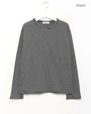 Striped long-sleeved T-shirt