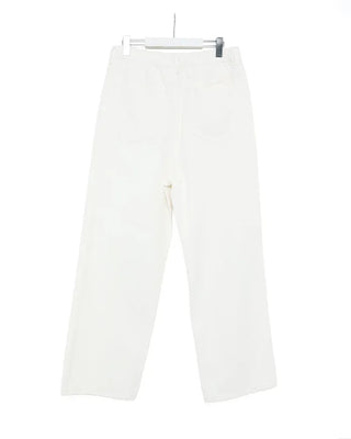 Wide-leg pants with elastic waistband