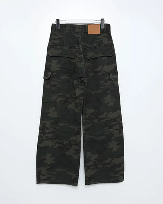 Camouflage Cargo Wide Pants