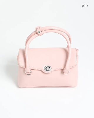 Square Silver Buckle Point Bag