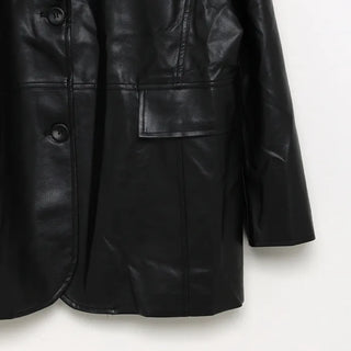 Half leather jacket