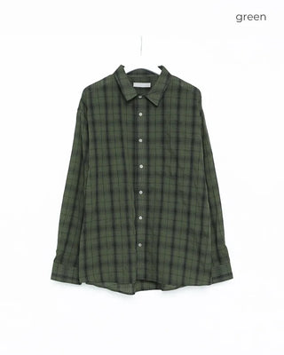 Oversized check shirt