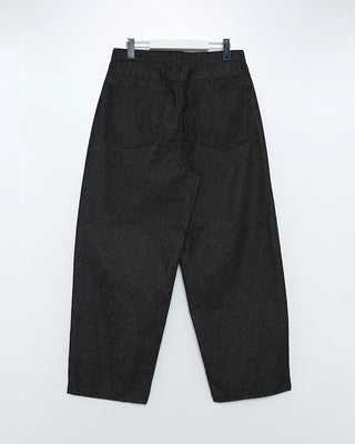 Non-faded striped denim pants