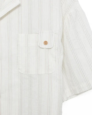 Tab pocket triple stripe half shirt