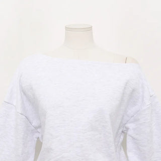 Simple off-shoulder sweatshirt