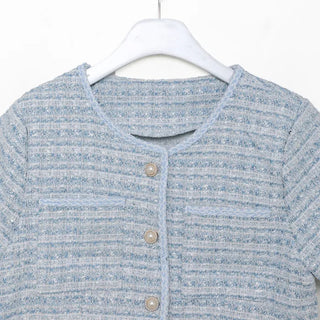 Tweed short-sleeved jacket