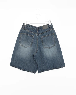 Vintage Wash Bermuda Denim Pants