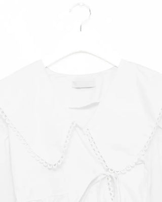 Big collar flared blouse