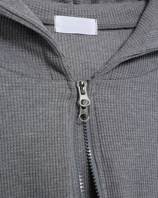 Waffle Double Zip Hoodie
