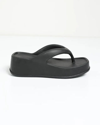 Bold high-soled thong sandals