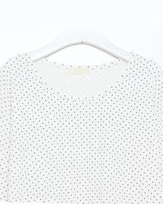 Mini polka dot pattern long-sleeved T-shirt