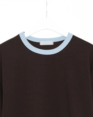Retro-colored ringer neck T-shirt