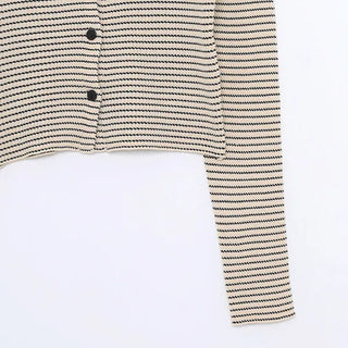 Striped cropped cardigan