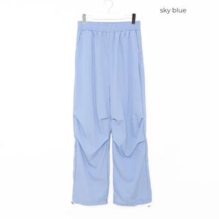 String Cotton Parasuit Pants