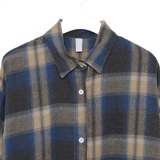 (Unisex) Casual Ombre Check Shirt