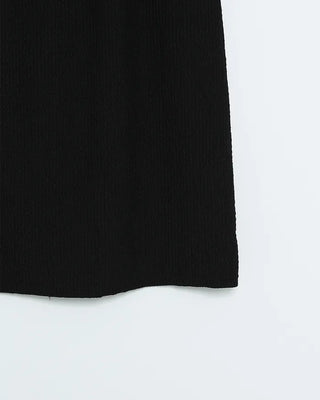 Embossed banding maxi skirt