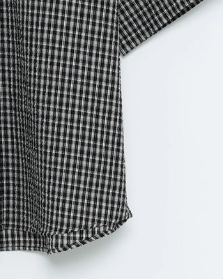 Seersucker check short-sleeved shirt